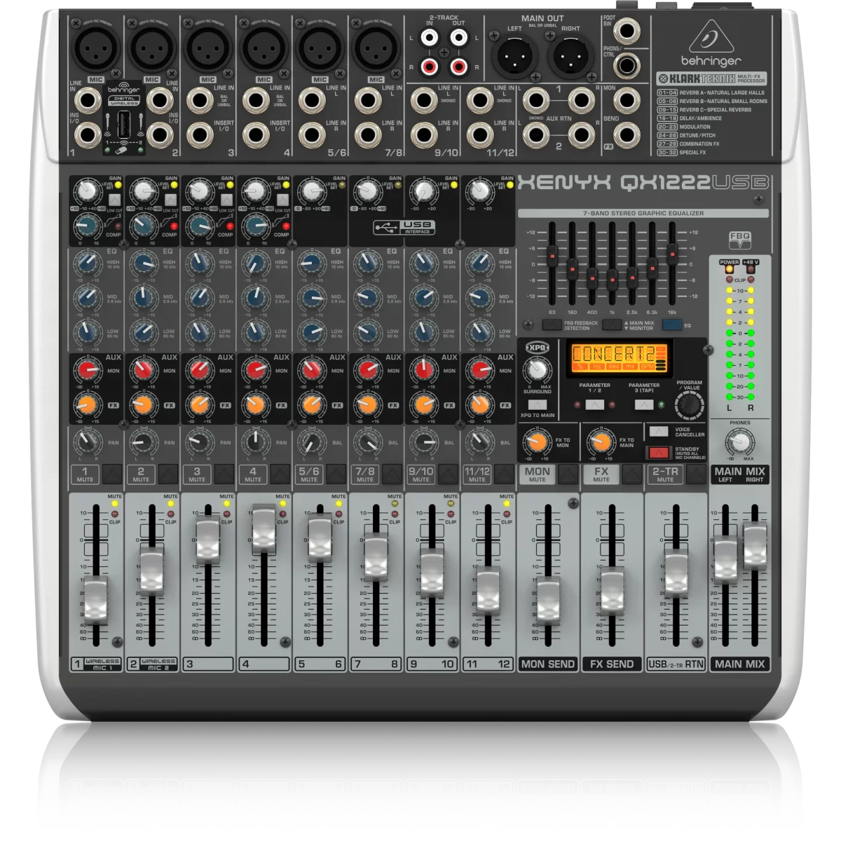 Behringer QX1222USB 12-канальный аналоговый микшер купить в Москве